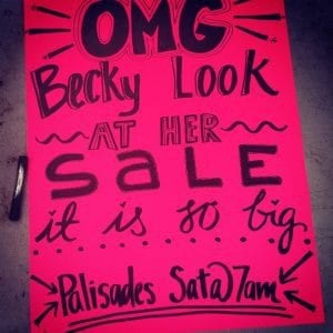 funny yard sale signs