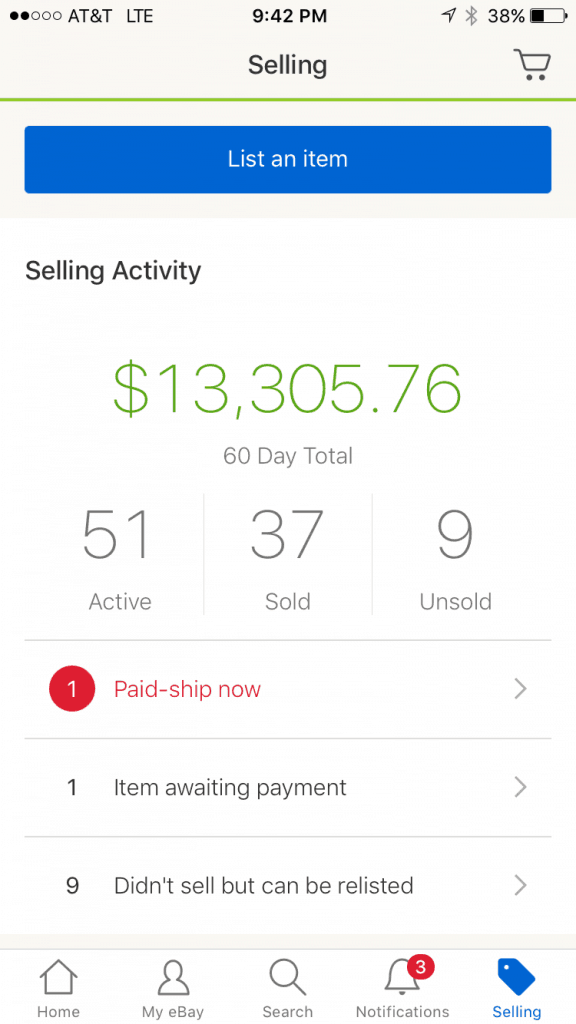selling ties on ebay