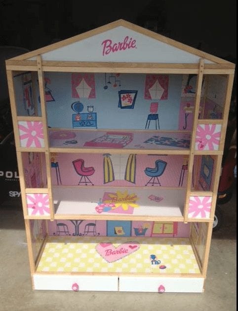 Boy deals barbie house