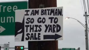 funny yard sale signs