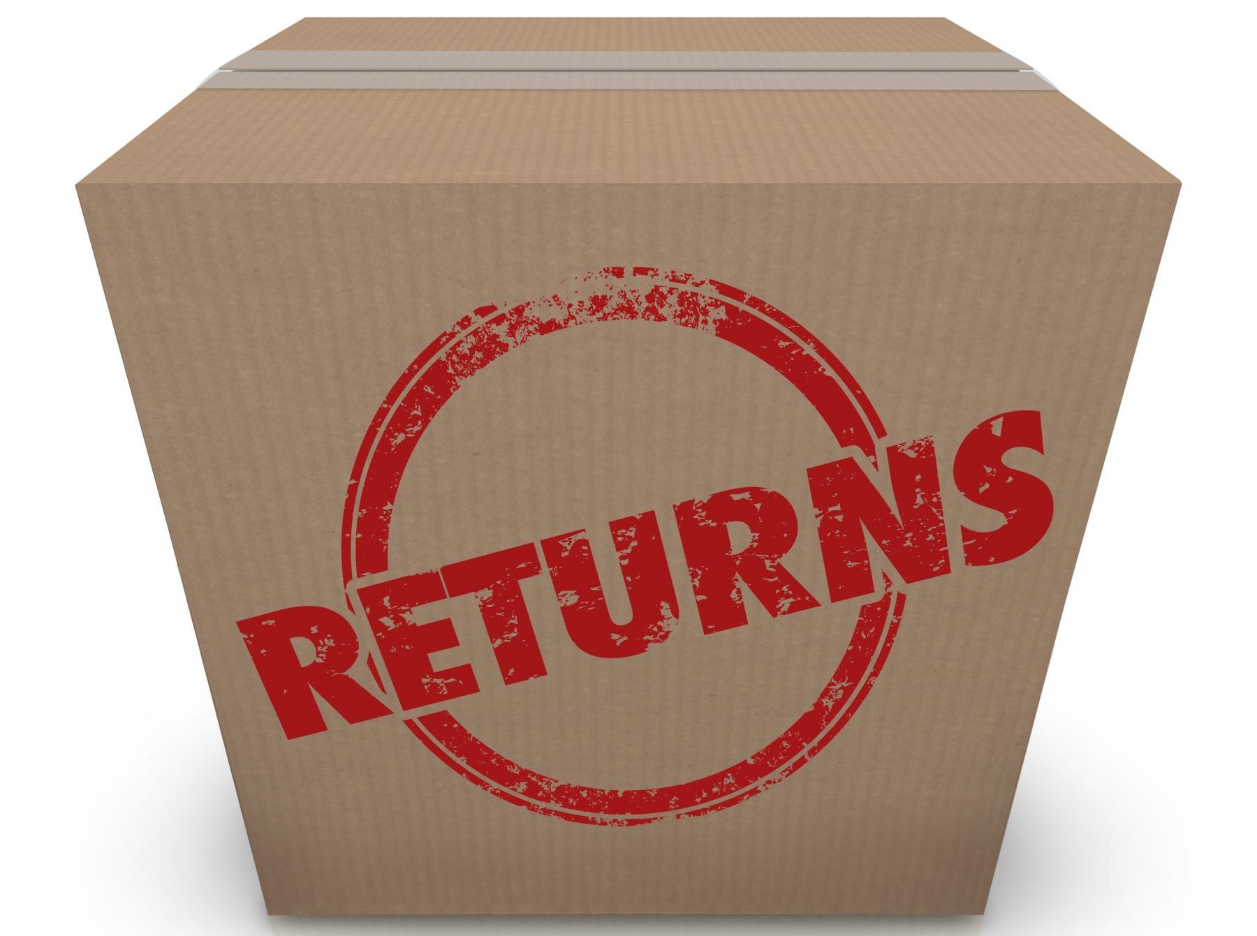 Returns Sending Back Box Package Unwanted Delivery 3d Illustration