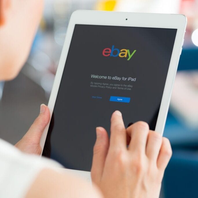 eBay application on Apple iPad Air